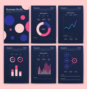 Modern infographic vector elements for business brochures. Use in website, co Stockillustratie