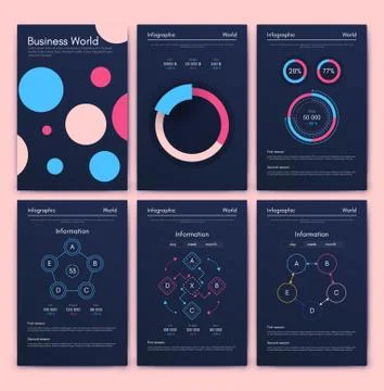 Modern infographic vector elements for business brochures. Use in website, co 스톡 일러스트