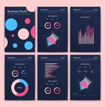 Modern infographic vector elements for business brochures. Use in website, co Stock Illustration