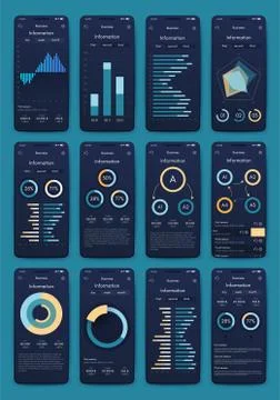 Modern infographic vector elements for business brochures. Use in website, co Stock Illustration