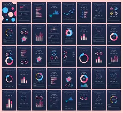 Modern infographic vector elements for business brochures. Use in website, co Stock Illustration