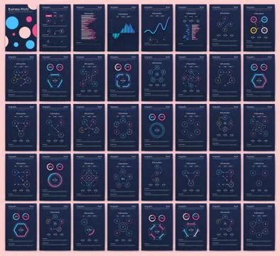 Modern infographic vector elements for business brochures. Use in website, co 스톡 일러스트