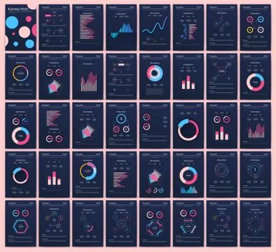 Modern infographic vector elements for business brochures. Use in website, co Illustrazione stock