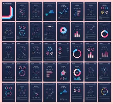 Modern infographic vector elements for business brochures. Use in website, co イラスト素材