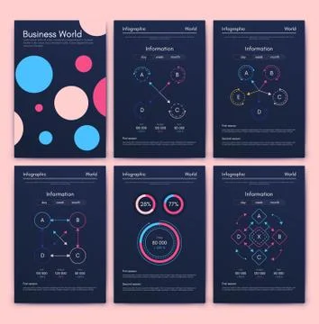 Modern infographic vector elements for business brochures. Use in website, co Illustrazione stock
