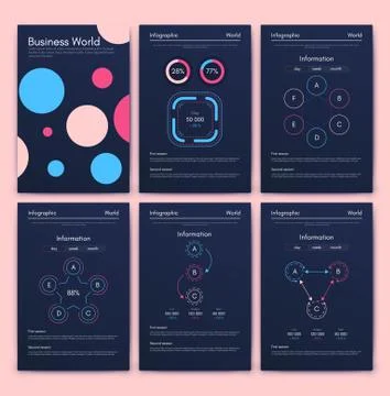Modern infographic vector elements for business brochures. Use in website, co Stock Illustration