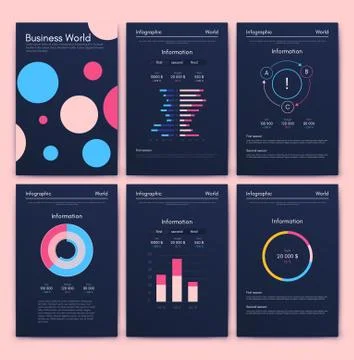 Modern infographic vector elements for business brochures. Use in website, co イラスト素材
