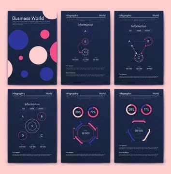 Modern infographic vector elements for business brochures. Use in website, co Stock Illustration