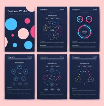 Modern infographic vector elements for business brochures. Use in website, co Stockillustratie