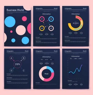 Modern infographic vector elements for business brochures. Use in website, co Stock Illustration