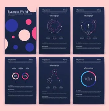 Modern infographic vector elements for business brochures. Use in website, co Illustrazione stock