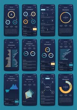 Modern infographic vector elements for business brochures. Use in website, co Stock Illustration