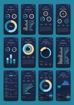 Modern infographic vector elements for business brochures. Use in website, co Stock Illustration