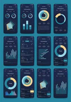 Modern infographic vector elements for business brochures. Use in website, co Illustrazione stock