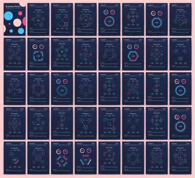 Modern infographic vector elements for business brochures. Use in website, co Illustrazione stock