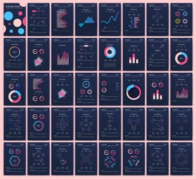 Modern infographic vector elements for business brochures. Use in website, co Stock Illustration