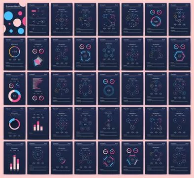 Modern infographic vector elements for business brochures. Use in website, co Illustrazione stock