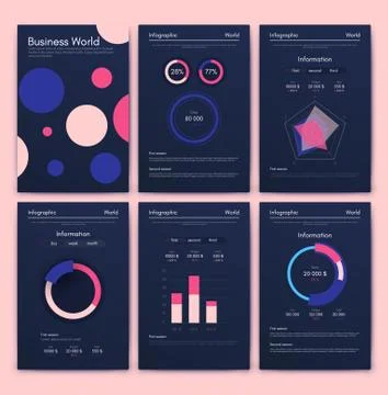 Modern infographic vector elements for business brochures. Use in website, co イラスト素材