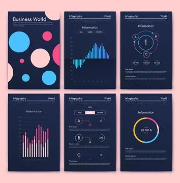 Modern infographic vector elements for business brochures. Use in website, co Stock Illustration