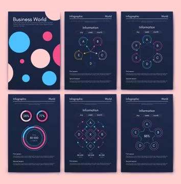 Modern infographic vector elements for business brochures. Use in website, co Illustrazione stock