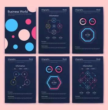 Modern infographic vector elements for business brochures. Use in website, co イラスト素材
