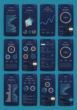 Modern infographic vector elements for business brochures. Use in website, co Stock Illustration