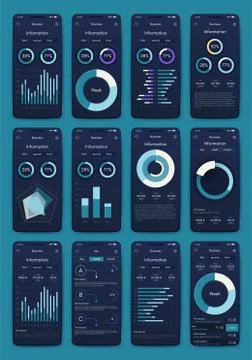 Modern infographic vector elements for business brochures. Use in website, co Illustrazione stock