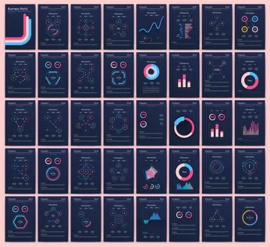 Modern infographic vector elements for business brochures. Use in website, co Stock Illustration