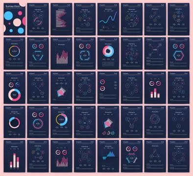 Modern infographic vector elements for business brochures. Use in website, co Illustrazione stock