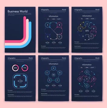 Modern infographic vector elements for business brochures. Use in website, co Stock Illustration