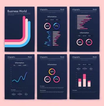 Modern infographic vector elements for business brochures. Use in website, co Stock Illustration