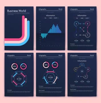 Modern infographic vector elements for business brochures. Use in website, co Stock Illustration