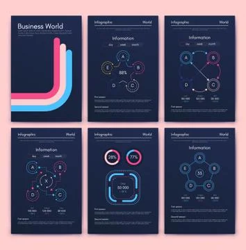 Modern infographic vector elements for business brochures. Use in website, co Illustrazione stock