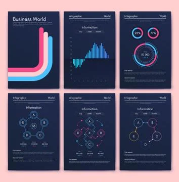 Modern infographic vector elements for business brochures. Use in website, co Stock Illustration