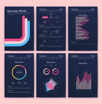 Modern infographic vector elements for business brochures. Use in website, co Stock Illustration