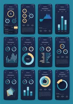 Modern infographic vector elements for business brochures. Use in website, co Stock Illustration
