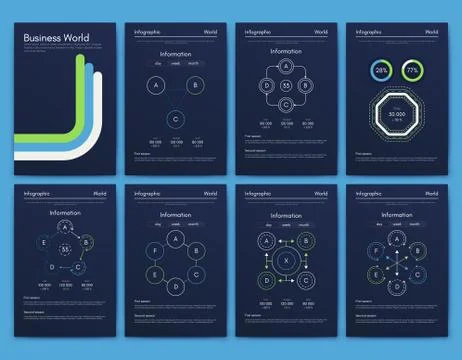 Modern infographic vector elements for business brochures. Use in website, co Illustrazione stock