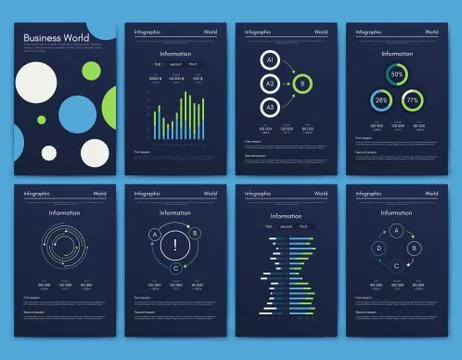 Modern infographic vector elements for business brochures. Use in website, co 스톡 일러스트