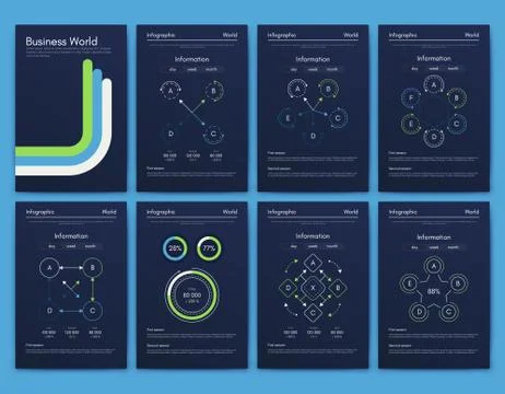 Modern infographic vector elements for business brochures. Use in website, co Stock Illustration