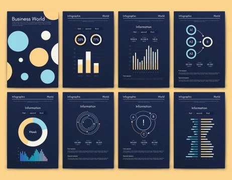 Modern infographic vector elements for business brochures. Use in website, co Illustrazione stock