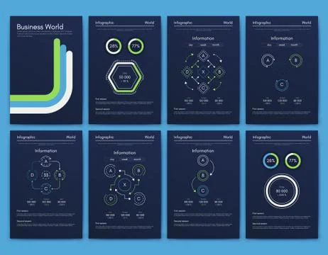 Modern infographic vector elements for business brochures. Use in website, co Stock Illustration