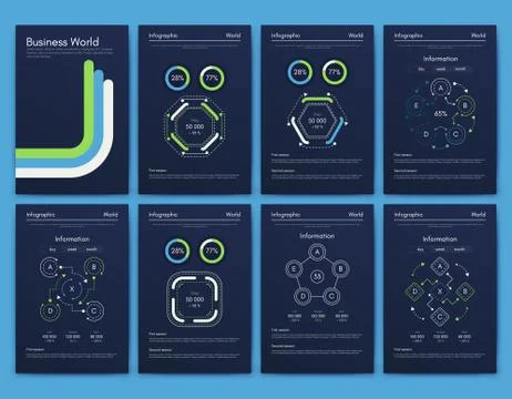 Modern infographic vector elements for business brochures. Use in website, co Illustrazione stock