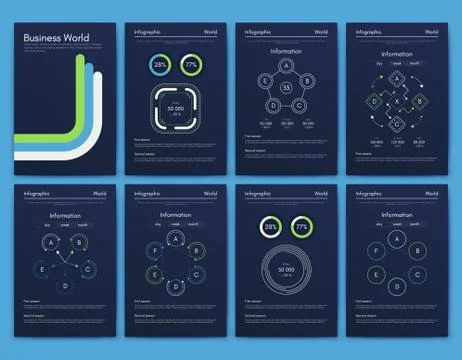 Modern infographic vector elements for business brochures. Use in website, co Stockillustratie