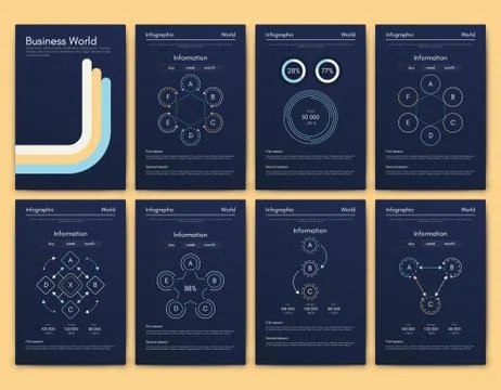 Modern infographic vector elements for business brochures. Use in website, co イラスト素材