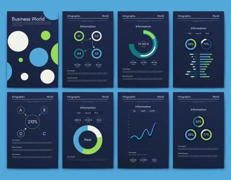 Modern infographic vector elements for business brochures. Use in website, co Stock Illustration