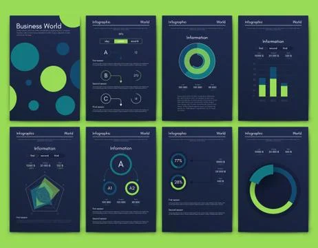 Modern infographic vector elements for business brochures. Use in website, co Illustrazione stock