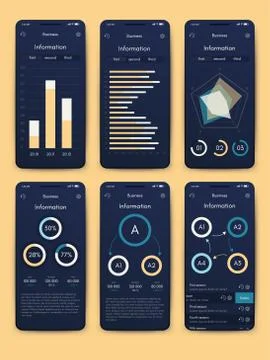 Modern infographic vector elements for business brochures. Use in website, co Illustrazione stock
