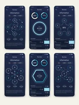 Modern infographic vector elements for business brochures. Use in website, co 스톡 일러스트