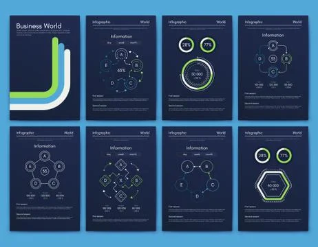 Modern infographic vector elements for business brochures. Use in website, co Stock Illustration