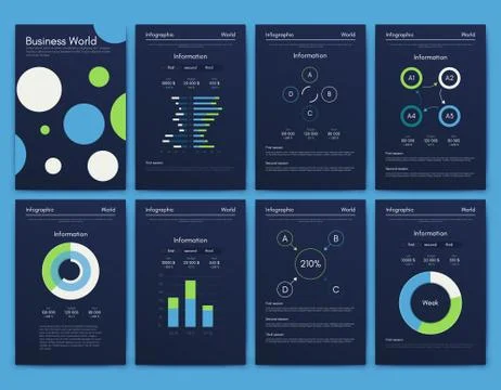 Modern infographic vector elements for business brochures. Use in website, co Stock Illustration